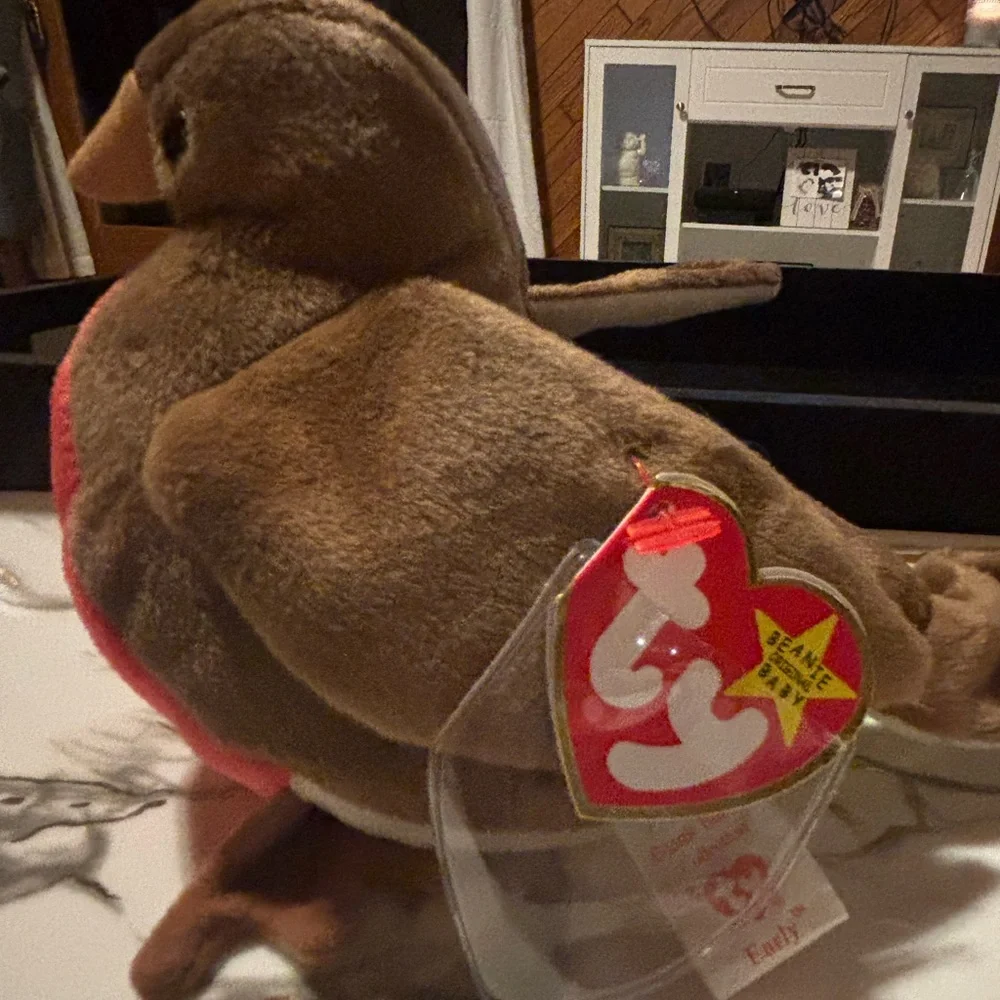 Ty Beanie Baby Early The Robin Bird Retired MWMT Birthdate March 20 1997